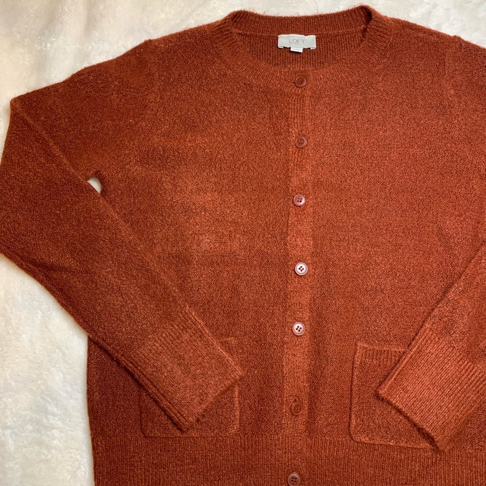 LOFT outlet red cardigan